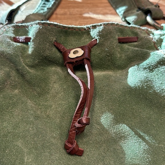 Lucky Brand Shoulder Bag, Green Suede, OS - Picture 9 of 9